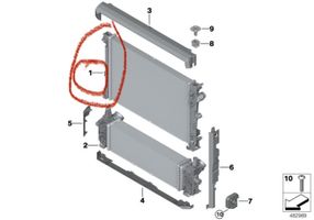 BMW X5 G05 Radiatore di raffreddamento 17118472274