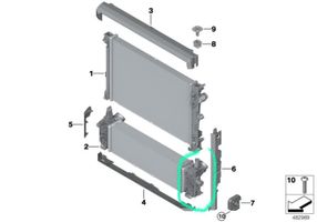 BMW X5 G05 Chłodnica powietrza doładowującego / Intercooler 17518584127