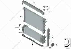 BMW X6 G06 Radiatore di raffreddamento 17118472274