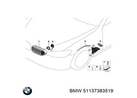 BMW 5 G30 G31 Griglia superiore del radiatore paraurti anteriore 51137383519