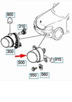 Mercedes-Benz C W204 Światło przeciwmgłowe przednie A0999060251