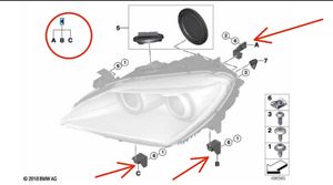 BMW 6 F12 F13 Uchwyt / Mocowanie lampy przedniej 63127277519