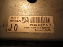 Nissan Qashqai Moottorinohjausyksikön sarja ja lukkosarja MEC93-600