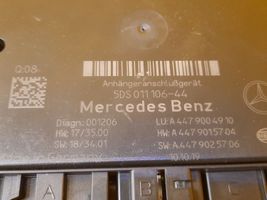 Mercedes-Benz Vito Viano W447 Centralina/modulo rimorchio barra di traino A4479004910