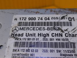 Mercedes-Benz SLK R172 Cadre, panneau d'unité radio / GPS A1729007404