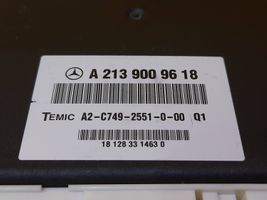 Mercedes-Benz E W213 Ilmajousituksen ohjainlaite/moduuli, takana A2139009618