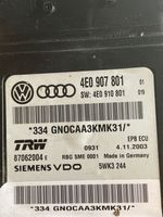 Audi A8 S8 D3 4E Module de commande de frein à main 4E0907801