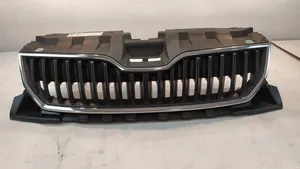 Skoda Fabia Mk3 (NJ) Grille calandre supérieure de pare-chocs avant 6V0853653