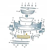 Skoda Superb B8 (3V) Etupuskurin alempi jäähdytinsäleikkö 3V0853677