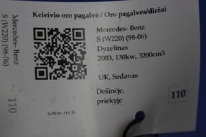 Mercedes-Benz S W220 Poduszka powietrzna Airbag pasażera 2208601705