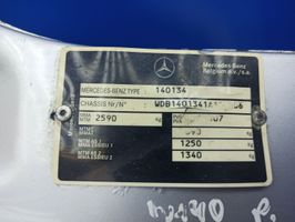 Mercedes-Benz S W140 Radiateur panneau supérieur d'admission d'air W140