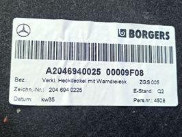 Mercedes-Benz C W204 Garniture de couvercle de coffre arriere hayon A2046940025