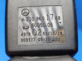 Mercedes-Benz CLK A209 C209 Boucle de ceinture de sécurité arrière A2038601769