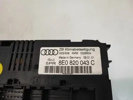 Audi A4 S4 B6 8E 8H Centralina del climatizzatore 8E0820043C