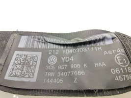 Volkswagen PASSAT B7 Rear seatbelt 3C5857806K