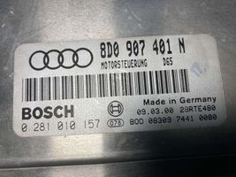 Audi A4 S4 B5 8D Kit centralina motore ECU e serratura 8D0907401N