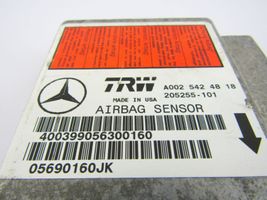 Mercedes-Benz ML W163 Module de contrôle airbag A0025424818