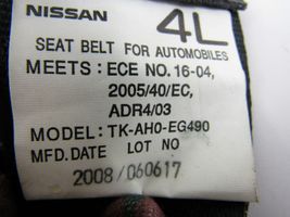 Nissan Murano Z51 Pas bezpieczeństwa fotela tylnego 