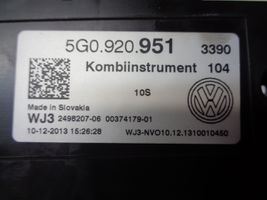 Volkswagen Golf VII Tachimetro (quadro strumenti) 5G0920951