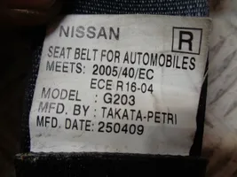 Nissan Qashqai+2 Takaistuimen turvavyö 88844EY10A