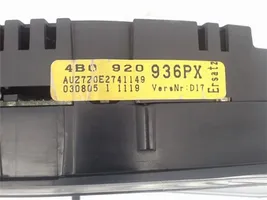 Audi A6 S6 C5 4B Compteur de vitesse tableau de bord 4B0920931B