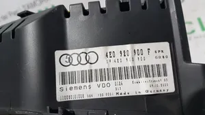 Audi A8 S8 D3 4E Tachimetro (quadro strumenti) 4E0920900