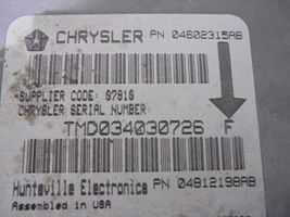 Chrysler Stratus Turvatyynyn ohjainlaite/moduuli 04602315AB