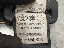 Toyota Yaris Pas bezpieczeństwa fotela tylnego 733600D010