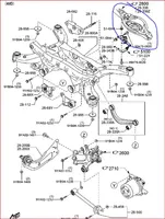 Mazda CX-5 Braccio di controllo sospensione posteriore KD3528350