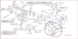 Subaru XV I Braccio di controllo sospensione posteriore 20250FG042