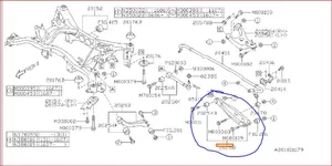 Subaru XV I Braccio di controllo sospensione posteriore 20250FG042