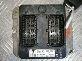 Opel Zafira A Kit centralina motore ECU e serratura 09117394