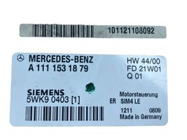 Mercedes-Benz E W211 Calculateur moteur ECU A1111531879