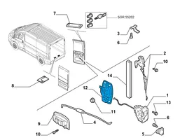 Fiat Ducato Poignée extérieure de porte de chargement 735469968