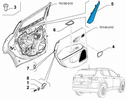 Jeep Compass Kita priekinių durų apdailos detalė 53282957