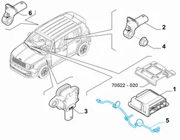Jeep Renegade Capteur de collision / impact de déploiement d'airbag 68335885AA