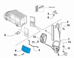 Fiat Ducato Rear door interior handle 242449