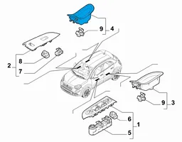 Fiat 500X Interruttore di controllo dell’alzacristalli elettrico 735633155