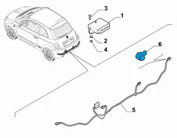 Fiat 500 Sensor PDC de aparcamiento 735518057