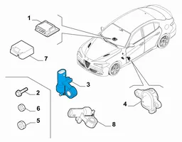 Alfa Romeo Giulia Capteur de collision / impact de déploiement d'airbag 53409874