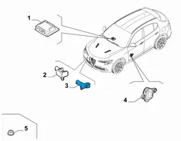 Alfa Romeo Stelvio Capteur de collision / impact de déploiement d'airbag 53409874