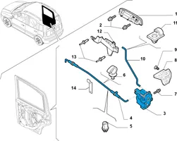 Fiat Panda II Zamek drzwi tylnych 46842676