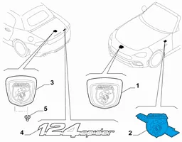 Fiat 124 Spider Muut logot/merkinnät 6000621188