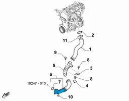 Fiat 124 Spider Трубка (трубки)/ шланг (шланги) интеркулера 6000612008