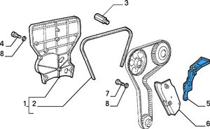 Alfa Romeo 156 Osłona paska / łańcucha rozrządu 60610171