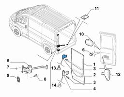 Fiat Ducato Cerniera superiore della portiera di carico 53385948