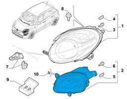 Fiat 500L Etu-/Ajovalo 51887655