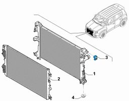 Jeep Renegade Uchwyt / Mocowanie chłodnicy 52058745