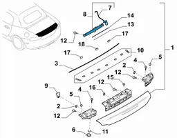 Fiat 124 Spider Troisième feu stop 6000615223