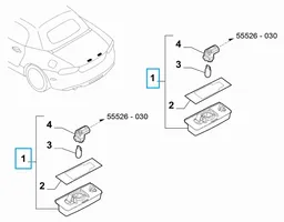 Fiat 124 Spider Takaluukun rekisterikilven valon palkki 6000615218